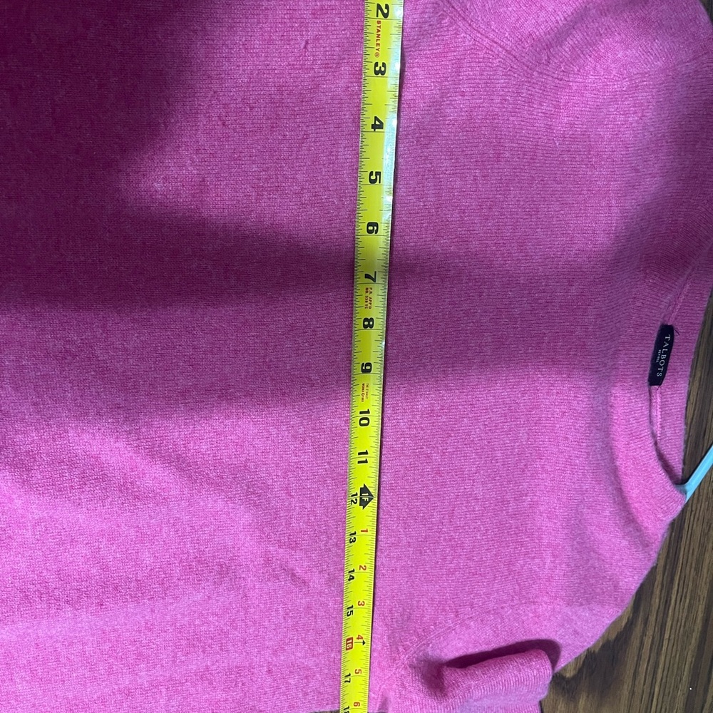 Talbots Vibrant Pink Cashmere Sweater - Picture 5 of 5